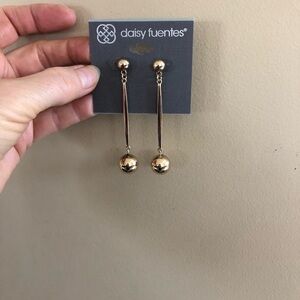 Daisy Fuentes Gold Stud Dangle Earrings